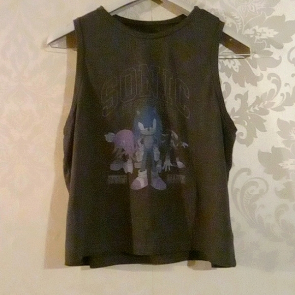 Sonic Graphic Crop Sleeveless Tee SP - Picture 2 of 4